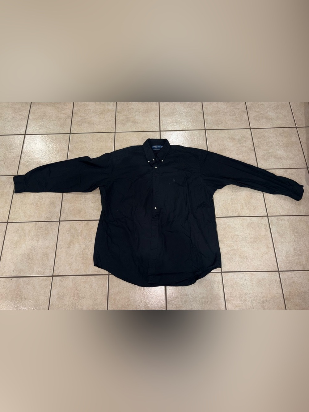 Polo Ralph Lauren Men's Black Short-Sleeve Button-Down Shirt XXL